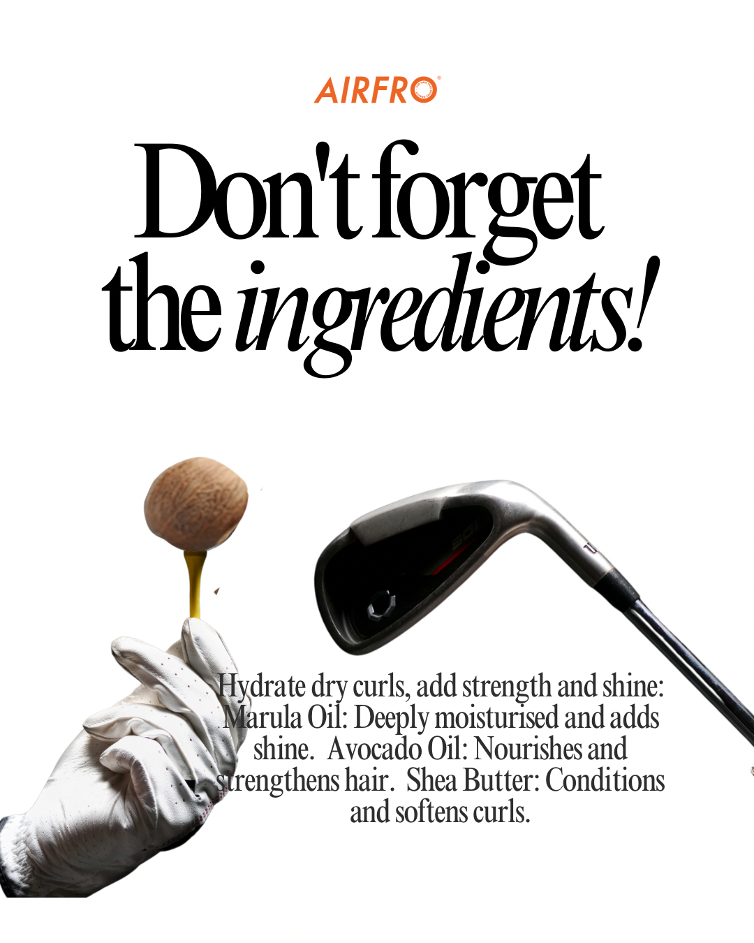 AIRFRO ULTRA -  Ultimate Moisturising Cream with Marula Oil, Avocado Oil & Shea Butter for Strength & Shine