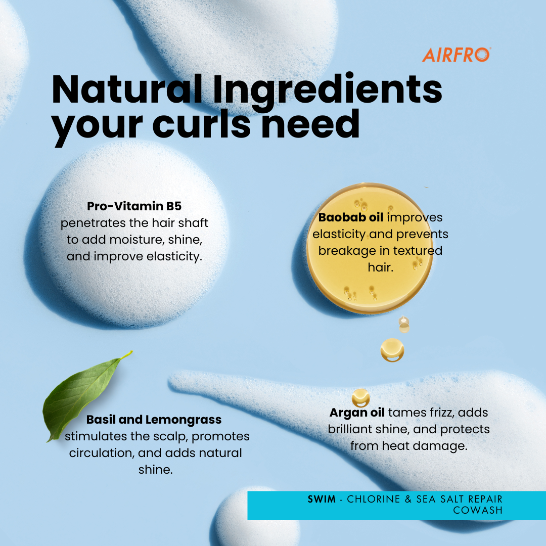 AIRFRO SWIM Co-Wash - Chlorine & Sea Salt Repair with Baobab Oil & Goku Kola