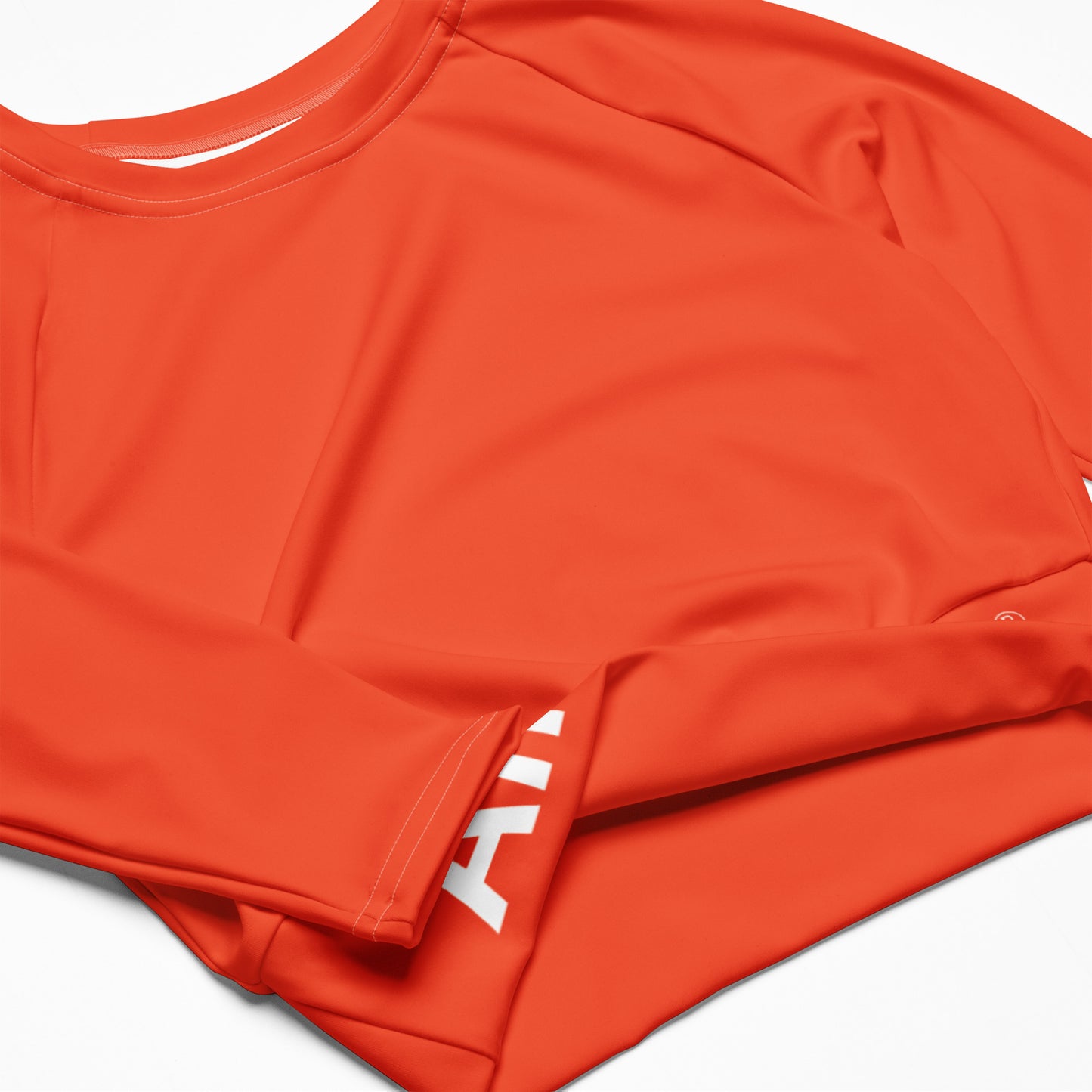 Recycled long-sleeve crop top